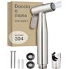 Praknu Bidet Spruzzatore con Doccetta e Supporto Idroscopino WC in Acciaio I...