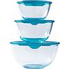 Pyrex® Prep & Store Set di 3 ciotole in vetro resistenti con coperchio 0,5L...