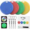 FUYAOSC Air Tracker Android e iOS, 4 PCS Smart Tracker Tag GPS Localizzatore Chiavi C...