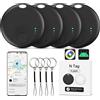 FUYAOSC Air Tracker Android, 4 PCS Smart Tracker Tag GPS Localizzatore Chiavi Compati...