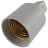P.E. KIT 2 PEZZI ADATTATORE CONVERTITORE G24 E27 PER SOLO LAMPADINE A LED