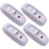 Gebildet 4PCS Cavo in linea Interruttore Pulsante On/Off 10A 250V Interruttor...