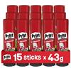 Pritt Colla Stick 15 x 43g, Colla per bambini sicura e affidabile, Adesivo Pr...