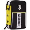 Seven Juventus Astuccio Scuola 3 Zip, Nero, Portapenne Triplo Scomparto Compl...