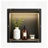 Doccia a Muro in Acciaio Inox, Nicchia Impermeabile Con Luce a LED, Doccia Incor