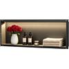 Doccia a Muro in Acciaio Inox, Nicchia Impermeabile Con Luce a LED, Doccia Incor
