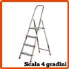 Kasart Scala in Alluminio 4 Gradini Pieghevole Scaletta Domestica Leggera da esterno