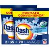 Dash Power Pods Detersivo Lavatrice In Capsule, 70 Lavaggi2x35, Freschezza Di...