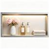 Doccia a Muro in Acciaio Inox, Nicchia Impermeabile Con Luce a LED, Doccia Incor