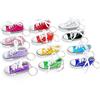JZK 12x Mini sneaker portachiavi porta chiavi scarpe in tela per bomboniere f...