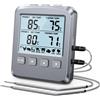 CIRYCASE Dual Sonda Termometro Cucina Digitale, Termometri Alimenti con Grand...