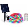 SC0 STRISCIA LED SOLARE 10 METRI TELECOMANDO MULTICOLORE RGB PER ESTERNO ET-31613