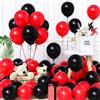 Unisun Palloncini Nero e Rosso, 60 Pezzi 12 Pollice Palloncino Rosso Nero Opa...