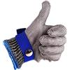 CPTDCL Guanti protettivi in maglia di acciaio inox, antiscannamento, con chiu...