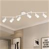 VEKIDOT Faretti LED da Soffitto con 6 Luci - Lampadario Soffitto Bianco -