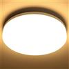 Lepro Plafoniera LED da Soffitto 15W, Plafoniera da Bagno Bianco Caldo 3000K,...