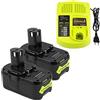 DONGGUAN TENWAY POWER CO.LTD LabTEC RB18L50 18V 5Ah Batteria di ricambio per Ryobi 2 pacchetti con