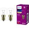 Philips Lampadina per forno E14, 40 W, forma a goccia, diametro 45 mm, resis...