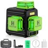 Huepar B03CG 3x 360° Livella Laser 12 Linee Verde 45m con Modalità Impulso, c...