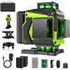 ENRIPRT Livella Laser Autolivellante 16 Linee, 4 X 360 °Livello Laser Verde, 4D Linea...