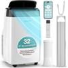 SereneLife Condizionatore Mobile 7000 BTU WiFi - Condizionatore portatile con Evacuazione, Ventilatore e Deumidificatore, Telecomando e Kit Finestra