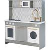 Teamson Kids Gris Cucina per Bambini Legno Gioco Giocattolo Imitazione Teamson KidsTD-12681A