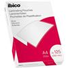 Ibico Pouch per la Plastificazione a caldo, Formato A4, 250 Micron (2x125), Elevata protezione dei documenti e Durabilità, Confezione da 250, Finitura Lucida, Trasparente, 628605