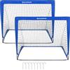 SONGMICS SZQ122Q02 Set di 2 gabbie da calcio pieghevoli, montaggio rapido, p...