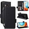 NUCNOK Cover per ZTE Blade A75 5G + 2 Pezzi Pellicola Vetro Temperato,Pelle P...