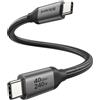 Silkland 40Gbps Cavo Thunderbolt 4 Compatibili, Cavo USB4 30CM, 8K/6K/5K@60Hz...