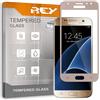 REY Pellicola salvaschermo 3D per Samsung Galaxy S7 Edge, Oro, Vetro temperat...