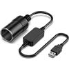ausyde 5V USB A maschio a 12V presa accendisigari presa femmina convertitore per acc...