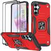KANSi Cover per Samsung Galaxy A35 5G, Vetro Temperato 2 Pack Custodie Silico...