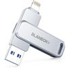 BLANBOK+ MFI Certified Chiavetta USB 512GB per iPhone, Penna USB 3 in 1 Pen d...