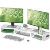 BONTEC Supporto per Doppio Monitor da Tavolo con Supporto per Smartphone, Lun...