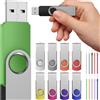FEBNISCTE Chiavetta USB3.0 8GB 10 Pezzi Memoria Flash Penne USB 3.0 Metallo Pendrive 8...