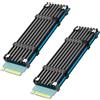 GLOTRENDS Dissipatore termico M.2 con pad termico per SSD M.2 2280, compatibi...