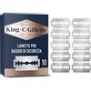 King C. Gillette Lamette Di Ricambio per Rasoio Di Sicurezza Da Uomo. Confezi...