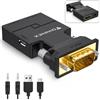 FOINNEX Adattatore da VGA a HDMI, Convertitore da VGA to HDMI con Audio Video...