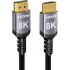 Sniokco 8K 4K Cavo HDMI 2.1 48Gbps 10 Metri, Certificato Alta Velocità Cavi H...