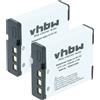 vhbw 2x Batteria per Casio Exilim EX-H35 EX-FC300S EX-H30 EX-H30BK 1100mAh 3,6V