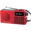 Radio Portatile per Anziani BT5.0 Scheda USB TF ad per solare 16,5x8,5x4,8cm