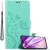 Cadorabo Custodia Libro per Honor 20 Lite in TURCHESE FIORE - in Design di Fi...
