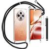 TTSWJBD Cover per OPPO Reno 12 F/Reno 12 FS 5G e Vetro Temperato Custodia con Cordino...