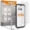 REY Pack 3X Pellicola salvaschermo e Cover per ULEFONE Power Armor 18T Ultra,...