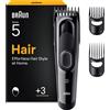 Braun Tagliacapelli Uomo Series 5, Macchinetta per Capelli +3 Strumenti Di St...