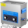 VEVOR Pulitore ad Ultrasuoni Macchina di Pulizia in Acciaio Inossidabile con Timer Digitale Doppio Pomello per Uso Domestico Commerciale Laboratorio (6.5L)