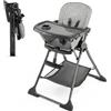 kk Kinderkraft Kinderkraft FOLDEE Seggiolone Pappa, Portatile, Sedia bambini da tavolo, Pieg...