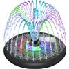 SZMP Fontana Solare, 10 Luci 5W, Pompa ad Acqua Solare Fontana con 7 Ugelli, ...