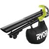 Ryobi Soffiatore Aspiratore Brushless a Batteria 18V ONE+, Aspiratore e Soffi...